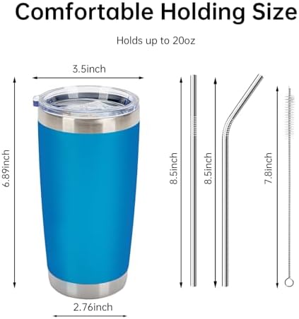 IEOVIEE 32 Pack 20oz Stainless Steel Insulated Bulk Tumblers with Lid&Straw