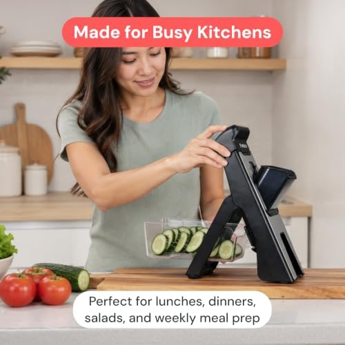 Fullstar Safer Mandoline Slicer for Kitchen Adjustable Veggie & Food Slicer