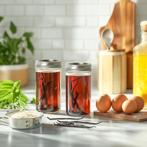 ComSaf 12 oz Mason Jars, 6 Pack Regular Mouth Glass Jars with Lids