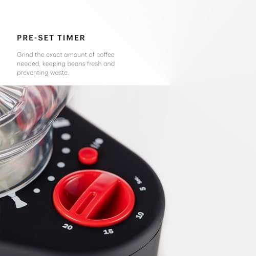 Bodum Bistro Electric Conical Burr Coffee Grinder, Preset Timer, 12 Grind Settings, Black, 7.75 oz (Pack of 2)