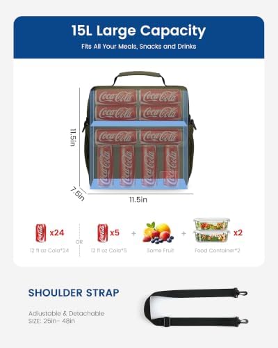 LOVEVOOK Lunch Bag for Men Women, Insulated Lunch Box, Large Cooler Lunbox