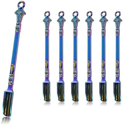 6-Pack Mini Spoons Metal Tiny Shovels 3 Inch Small Medicine Spoon