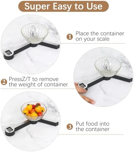 Folding Food Scale, Digital Kitchen Scale, Portable Food Scale Travel Scale for Food, Collapsible Mini Pocket Scale Grams and Ounces, Ideal for Diet Calorie Control Compact Kitchen (Silver/Black)