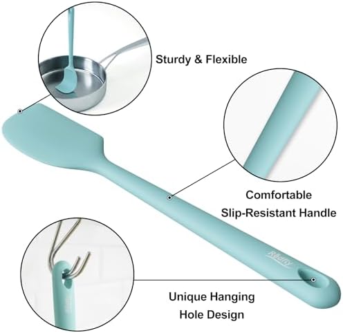 Redfly 5-Piece Food-Grade Silicone Spatula Set for Baking, Heat-Resistant