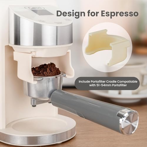 Gevi Burr Grinder,35 Grind Espresso Drip French Press,Anti-Static Beige