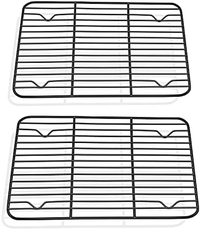 P&P CHEF 9.7" x 7.3" Cooling Baking Wire Racks Pack of 2, Black