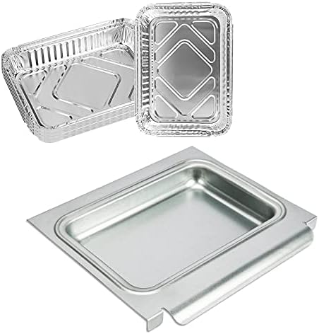 Uniflasy 67047 Catch Pan for Weber Spirit/Spirit II 200/300 Genesis and Genesis II LX200/300 Series Grill for Weber Traveler Drip Tray with 6415 Aluminum Liner, Replacement for Weber 67047 83156 6415