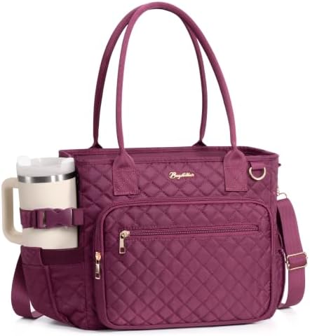 Bagstellar Lunch Box for Women Insulated Lunch Bag Quilted Soft Cooler Tote