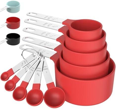 Measuring Cups & Spoons Set, Stackable Cups and Spoons