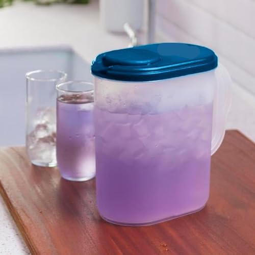 2-Pack Water Pitcher with Lid & Pivot Top Spout 1 Gallon Pitcher - Navy