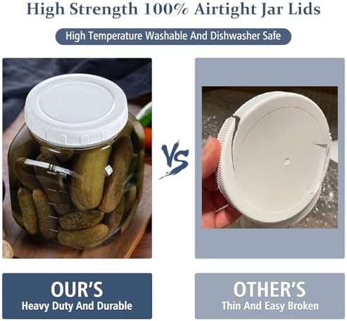 0.8Gal Glass Jar with Lid, Wide Mouth Mason Jar for Airtight Storage, 2 Pcs