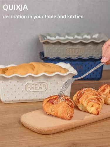Ceramic Loaf Pan for Baking Bread, 9"X5" Bread Pans (Vintage White)