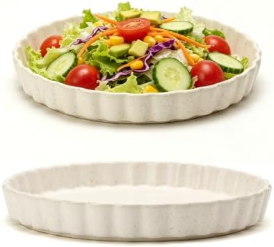 Ceramic Pie Pan for Baking[10 inch],NonStick Ceramic Quiche Baking Dish
