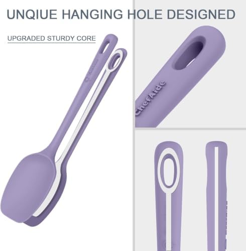 ChefAide 5 Pieces Silicone Spatulas Set, Heat Resistant Rubber Spatula