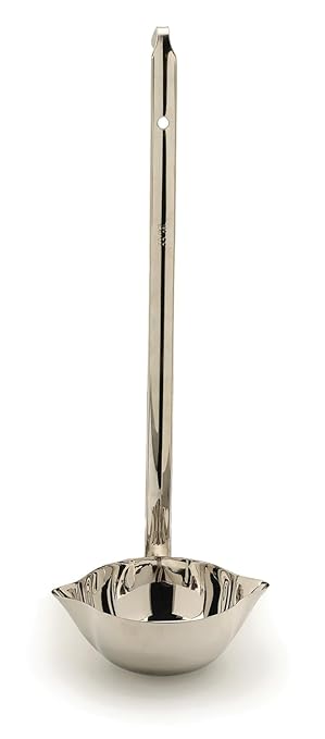 RSVP International Endurance Canning Collection Non-Reactive 18/8 Stainless Steel, Dishwasher Safe, Ladle, 13-1/2"