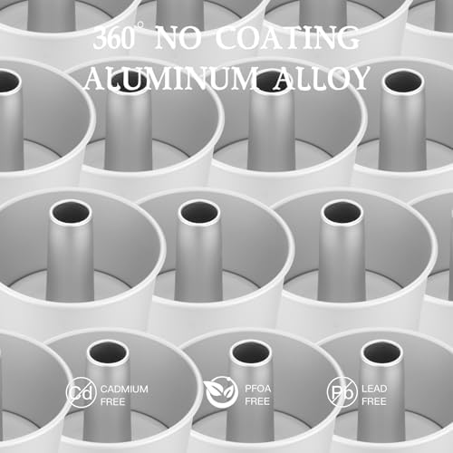 7-Inch Chiffon Cake Pan, Anodized Aluminum with 2 Removable Bottoms