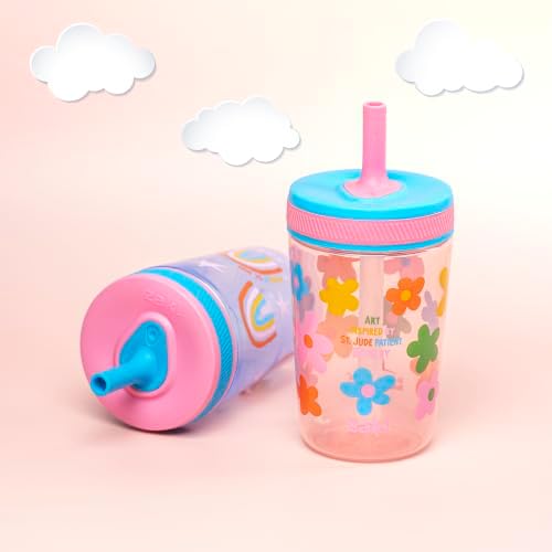 Zak Designs Kelso 15oz Leak-Proof Tumblers Benefiting St. Jude, Flowers