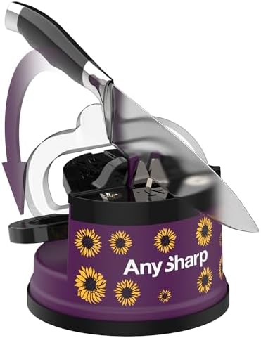 AnySharp – Editions – Easy to Use, Hands Free Knife Sharpener - Sunflower