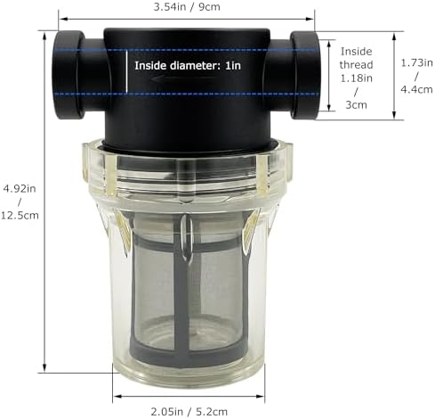 Female NPT in-Line Strainer with 100 mesh Stainless Steel Filter Screen (1" 100 Mesh)