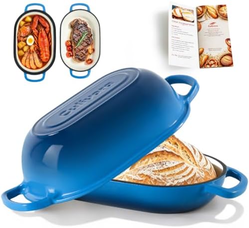 5-Quart Oval Dutch Oven for Bread Baking
