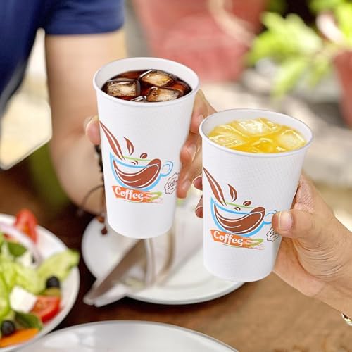 Lamosi 180 Pack 12 oz Coffee Cups, Disposable Paper Cups No Lids