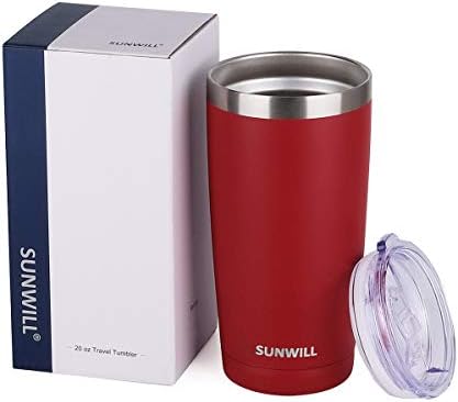 SUNWILL Coffee Tumbler, 20 oz Insulated Travel Mug Stainless Steel