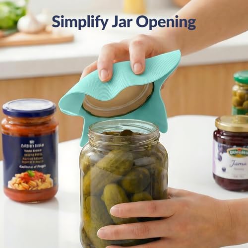 NiHome Silicone Jar Opener Gripper Pads, 6 In for Seniors, Macaron, 4PC