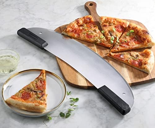 New Star 50646 Commercial Grade Stainless Steel Rocker-Style Deluxe Pizza Knife, 20-Inch