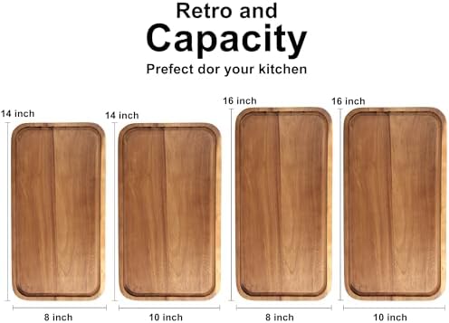 Large Wooden Tray Acacia Wood Charcuterie Boards Party Food Serving Platter