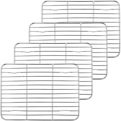 P&P CHEF 4 Pcs Baking Wire Rack for Cooling, 9.7 Inch