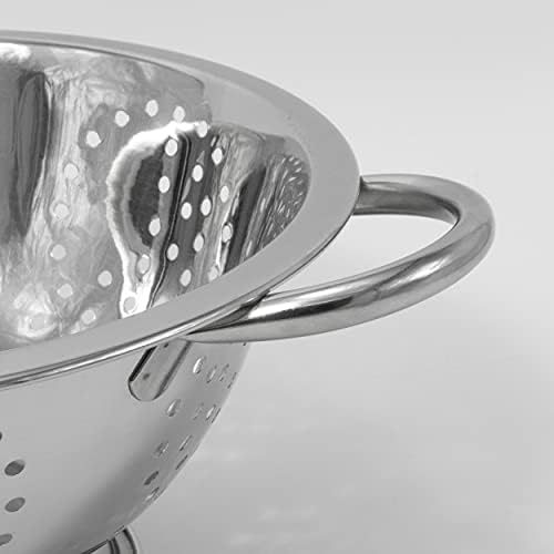 ExcelSteel Colander Set Stainless Steel | Nesting Design | Mirror Polished-| Oversized Handles-| 1-4 Quart,Set of 3,(Pack of 6)