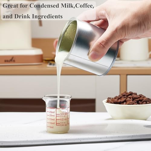 Ackers BORO3.3 Glass Measuring Cups with V-Spouts, 30 ml/1 oz, 2 Pack