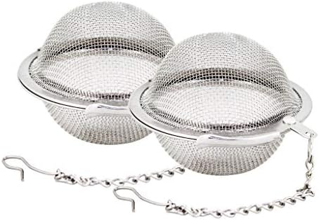 Fu Store 2pcs Stainless Steel Mesh Tea Ball 2.1 Inch Tea Strainers