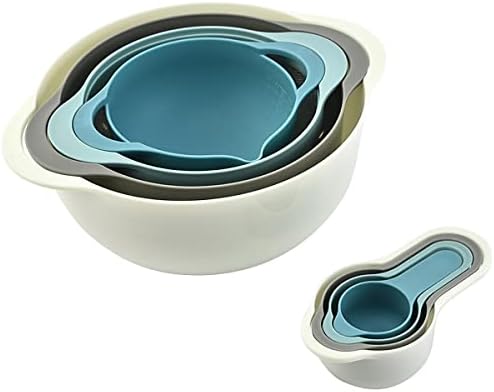 Plastic Nesting Bowls Set, 8 Pieces