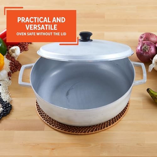 IMUSA USA 11.6Qt Jumbo Traditional Colombian Caldero, 11.6 Quart, Silver