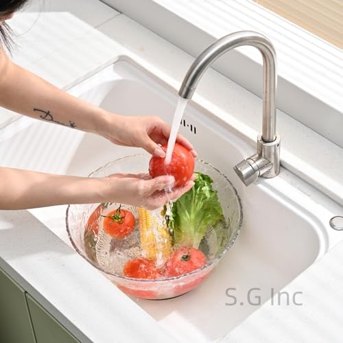 S.G Premium Quality 2 Gallon / 8 Quart Clear Plastic Punch Bowl - Embroidered Design with Elegant look Serving Bowl. (Punch Bowl Only)
