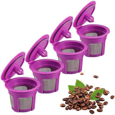 4 Pack Reusable K Cups Filters,Universal Kcup Coffee Pods for Keurig1.0 and 2.0 Coffee Makers