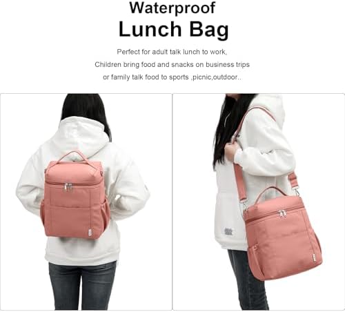 NOL Insulated Lunch Bags for Women Cooler Bag Lightweight Nylon Waterproof Lunch Box for Work