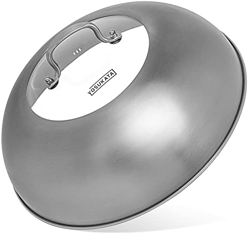 YOSUKATA Premium Stainless Steel Wok Lid 13.6 Inch For 14 In Wok