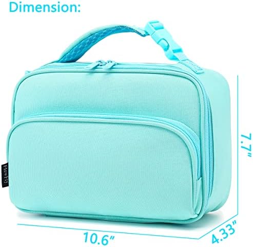 FlowFly Kids Lunch box Insulated Soft Bag Mini Cooler Back to School Thermal Meal Tote Kit for Girls, Boys,light blue
