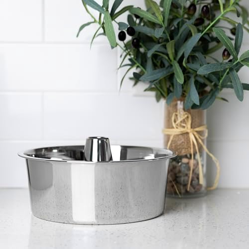 Fox Run Angel Food Cake Pan, Stainless Steel, Removable Bottom, 10" x 5"