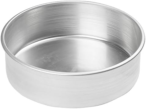 Winco 9" Red Heavy-Duty Round Layer Aluminum Cake Pan