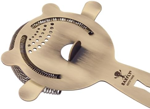 Barfly 4 Prong Heavy Duty Bar Strainer, Antique Gold