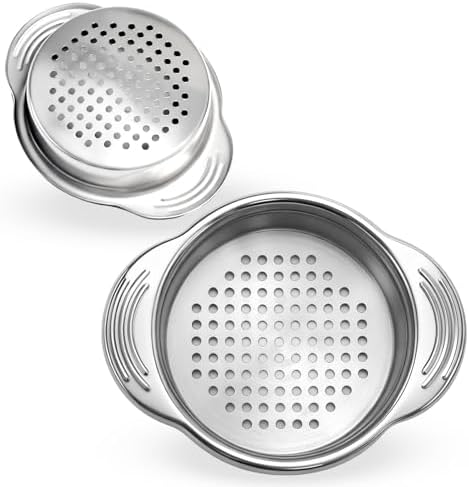 2 Pieces Stainless Steel Tuna Can Strainer - Food Grade Canning Colander For Regular And Wide-Neck Cans - Oil Drain Press For Tuna Beans Vegetables