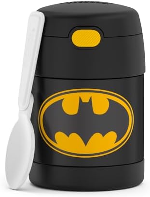 THERMOS FUNTAINER Kids Food Jar with Spoon, 10oz, Batman