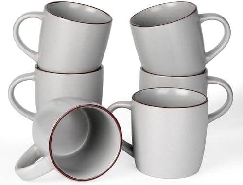 famiware Mercury Coffee Mugs 13 oz, Coffee Mugs Set of 6 with Handle