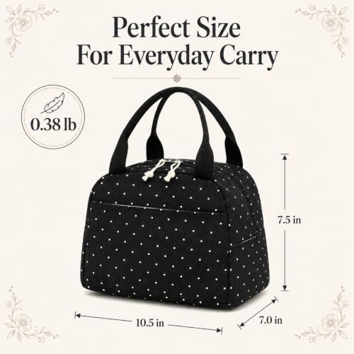 Bluboon Lunch Bag for Women Men Cute Corduroy Lunch Tote Bags Reusable Insulated Lunch Box Large Capacity Reusable Insulated Cooler for Work Picnic or Travel