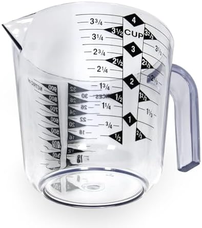 Chef Craft Select Plastic Measuring Cup, 4 Cup, Clear