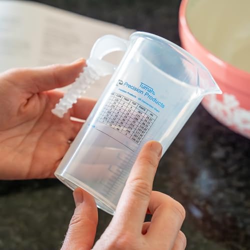 8oz 1 Cup Measure Pitcher with Convenient Conversion Chart– Food Grade - Great for Cooking, Home Hobbies, Aquariums, Pet Additives, Medical and Lab Chemicals with High Chemical Resistance by Turnah