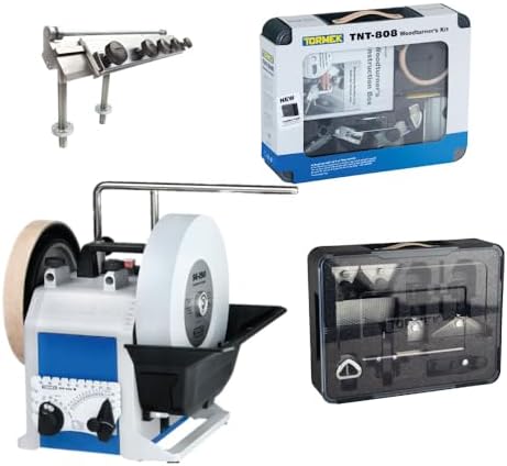Tormek T-8 Ultimate Kit (T-8 ORIGINAL, HTK-1006, TNT-808, SVH-320) for sharpening hand tools, wood turning tools and planer blades (US Version)